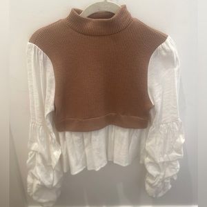 Anthropologie 2 in 1 Sweater blouse
